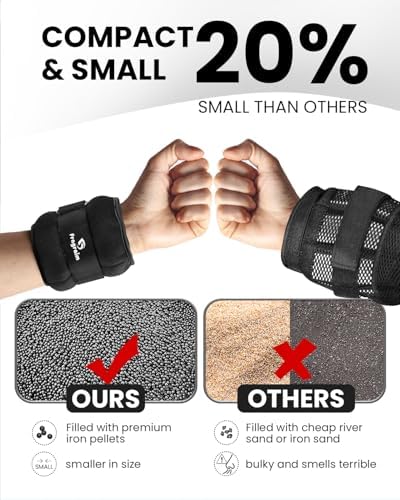 Ankle Weights, 1/2/3/4/6/8/10 LBS 1 Pair Wrist Leg Arm Weights for Women, Kids and Men, Comfortable and Soft, Perfect for Dancing, Running, Walking, Fitness, Workout, Physical Therapy