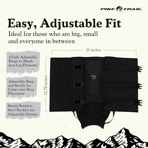Pike Trail Snake Leg Gaiters: Protection for Hikers and Hunters - Waterproof, Bite Protective, Durable, Anti-Snake, Leg Gear