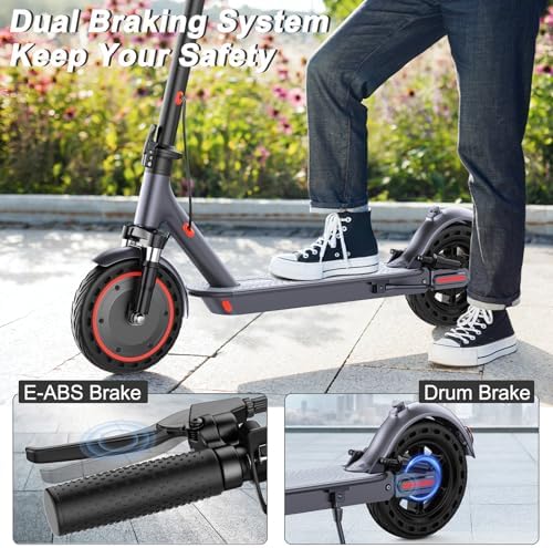 VOLPAM Electric Scooter, 350W/500W, 8.5"/10" Tires, 12/21/28 Miles Range, 16/19/22Mph, Folding E-Scooter with Dual Braking