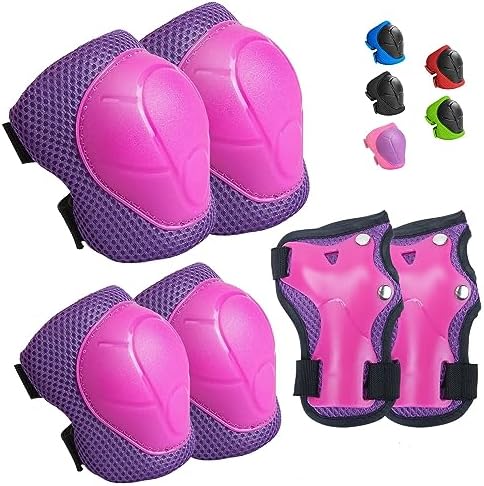 Kids Protective Gear Set Knee Pads for Kids 3-14 Years Toddler Knee and Elbow Pads with Wrist Guards 3 in 1 for Skating Cycling Bike Rollerblading Scooter