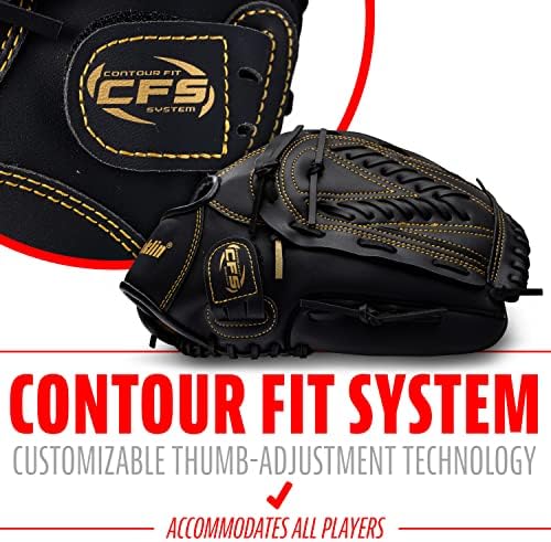 Franklin Sports Baseball + Softball Gloves - Field Master Adult + Youth Baseball + Softball Gloves - Right Hand + Left Hand Gloves - Infield + Outfield Mitts - Multiple Sizes + Colors