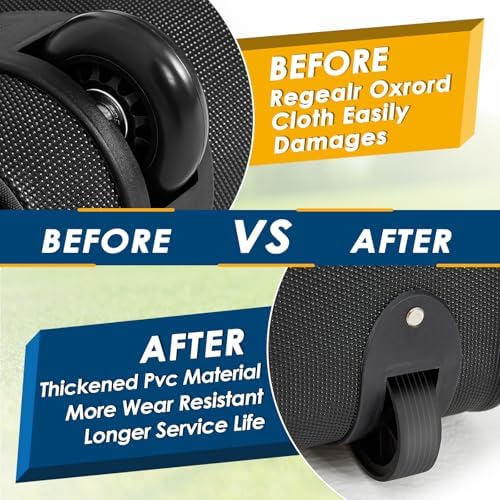 Golf Travel Bags for Airlines with Adjustable Support Rod and Detachable Shoulder Straps, Soft Foldable Golf Club Travel Covers, 900D Heavy Duty Oxford -Universal Size