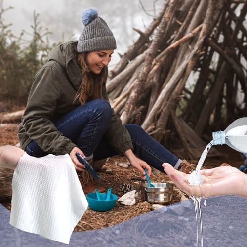 BigOtters 200PCS Compressed Towels, Disposable Face Towels for Travel Cleaning Supplies, Expandable Wipes Tablets Survival Gear and Supplies for Outdoors Camping Hiking Hotel