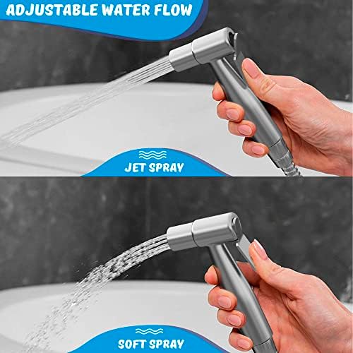 Premium Bidet Sprayer - Handheld Bidet Jet Spray for Toilet | Adjustable Water Pressure | Leak-Proof Stainless Steel Toilet Bidet Sprayer | Muslim Shower | Cloth Diaper Washer | Bathroom Bidet