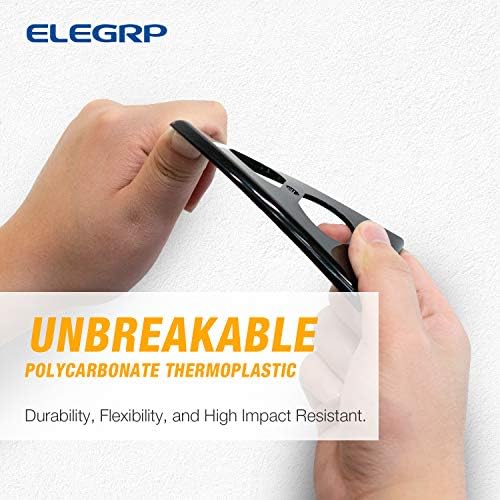 ELEGRP Duplex Receptacle Outlet Covers, 1-Gang Standard Size Wall Plates, Unbreakable Polycarbonate Dual Outlet Faceplates Covers, UL Listed, Color-matched Screws Included (20 Pack, Glossy Black)