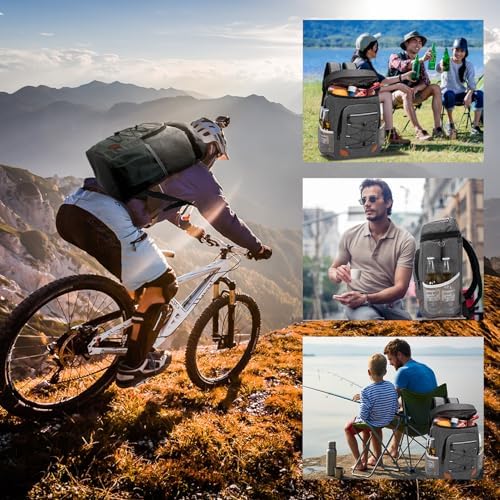 Backpack Cooler Insulated Leak Proof for Men Wowen 36 Cans Soft Cooler Backpack Insulated Waterproof Large Capacity Coolers Bag Portable for Lunch Camping Travel Picnic Hiking