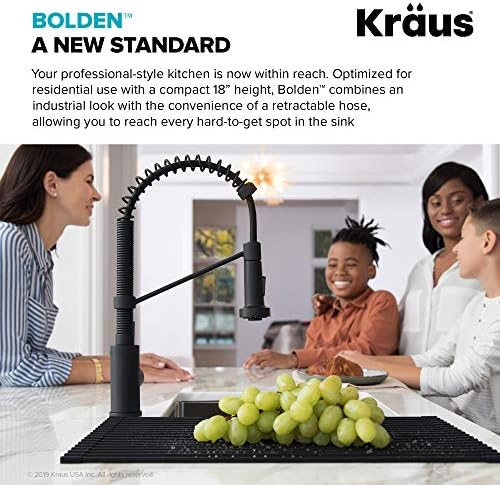 KRAUS Bolden Commercial Style 2-Function Single Handle Pull Down Kitchen Faucet in Spot-Free Stainless Steel, KPF-1610SFS