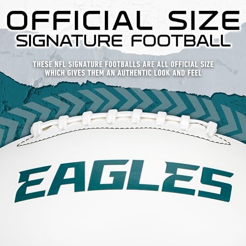 Franklin Sports NFL Autograph Football - Official Size White Panel Souvenir Football for Autographs + Signatures - NFL Team Fan Shop Memorabilia