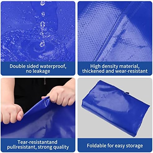 240 L/63 Gal Water Bladder Tank, Foldable Portable Water Storage Container, Emergency Water Bag for RV, Truck Bed, Fire Prevention, Drought Resistance, Blue