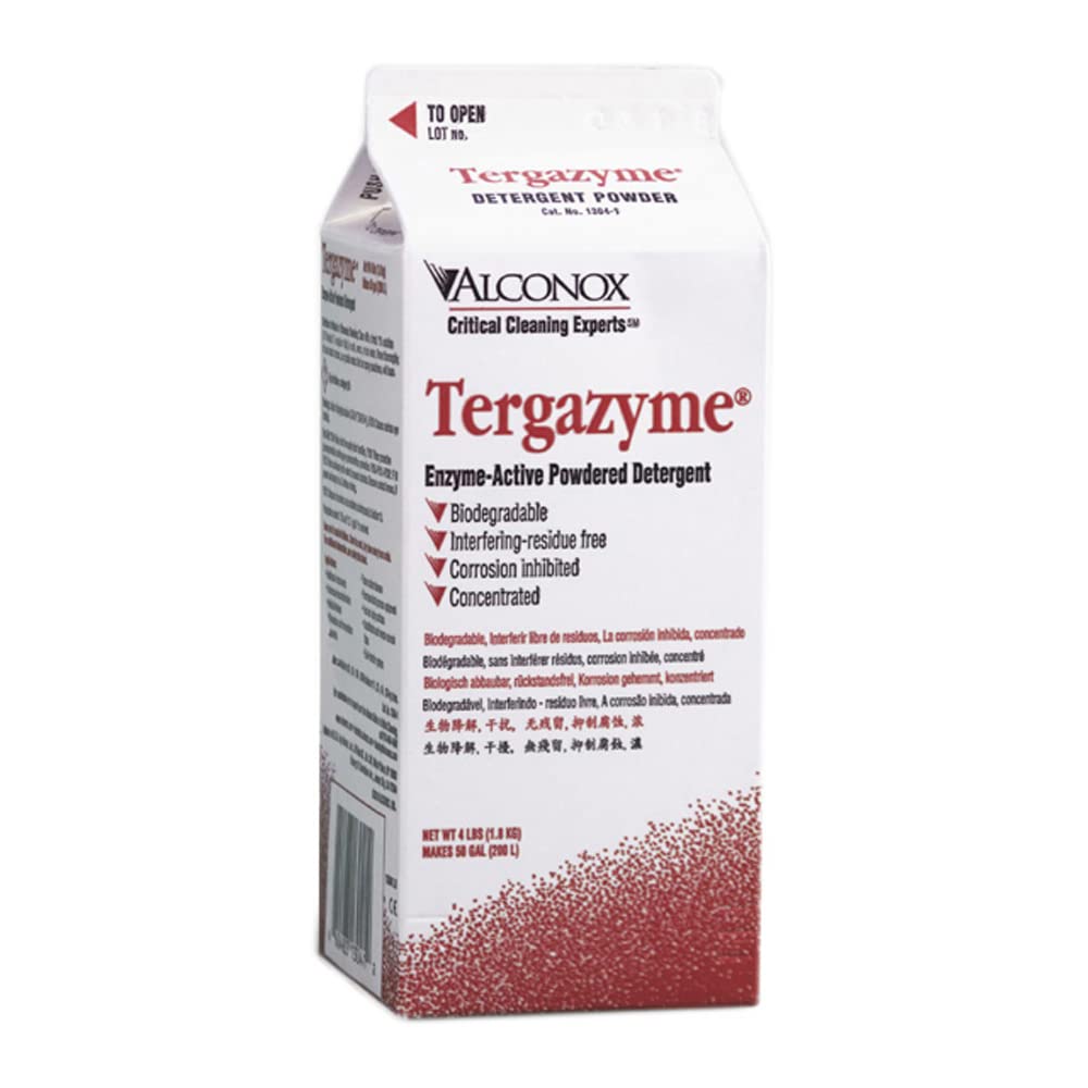 Alconox 1304 Tergazyme Anionic Detergent with Protease Enzymes, 4lbs Box