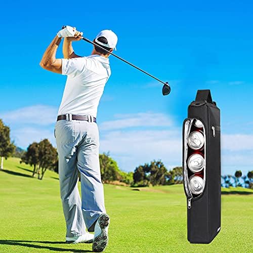 AROUY Golf Cooler Bag - Accessories for Men, Small Soft Insulated Beer Cooler Holds 6 Pack of Cans or Two Wine Bottles, Sports Bag