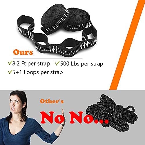 Camping Hammock, Super Lightweight Portable Parachute Hammock with Two Tree Straps Single or Double Nylon Travel Tree Hammocks for Camping Backpacking Hiking