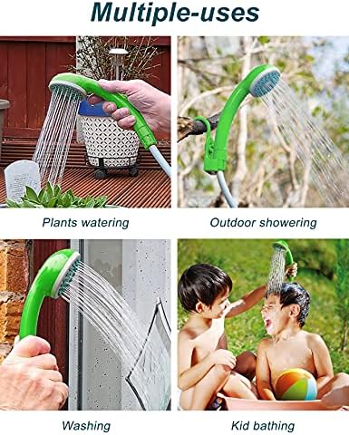 innhom Portable Shower Camping Shower Outdoor Camp Shower Pump, Electric Rechargeable Portable Camping Shower, Powered by Rechargeable Battery