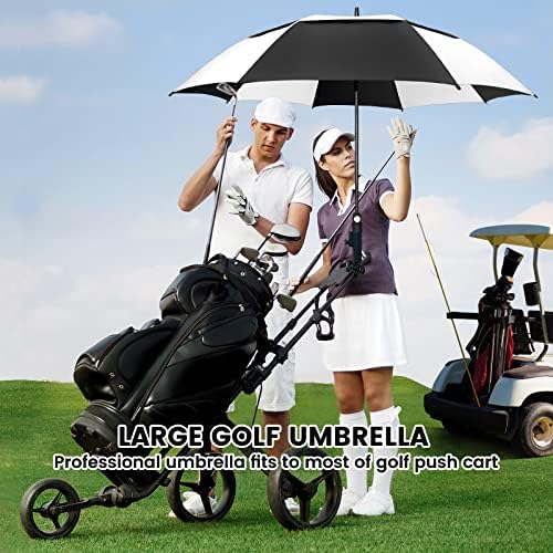 ZOMAKE Automatic Open Extra Large Golf Umbrella 51/54/62/68 Inch, Double Canopy Vented Windproof Oversize Stick Umbrellas for Rain