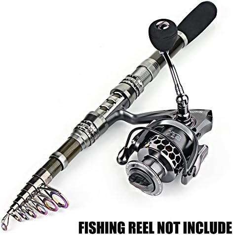 Sougayilang Fishing Rod Reel Combo with Telescopic Fishing Pole Spinning Reel Carrier Bag for Travel Saltwater Freshwater Fishing