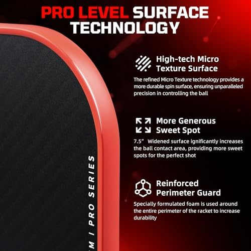 BAGAIL Pickleball Paddles, USAPA Approved Fiberglass Surface Pickleball Set, Lightweight Pickle Ball Rackets with 4 Balls, 1 Bag, Designed in California for Traction and Stability