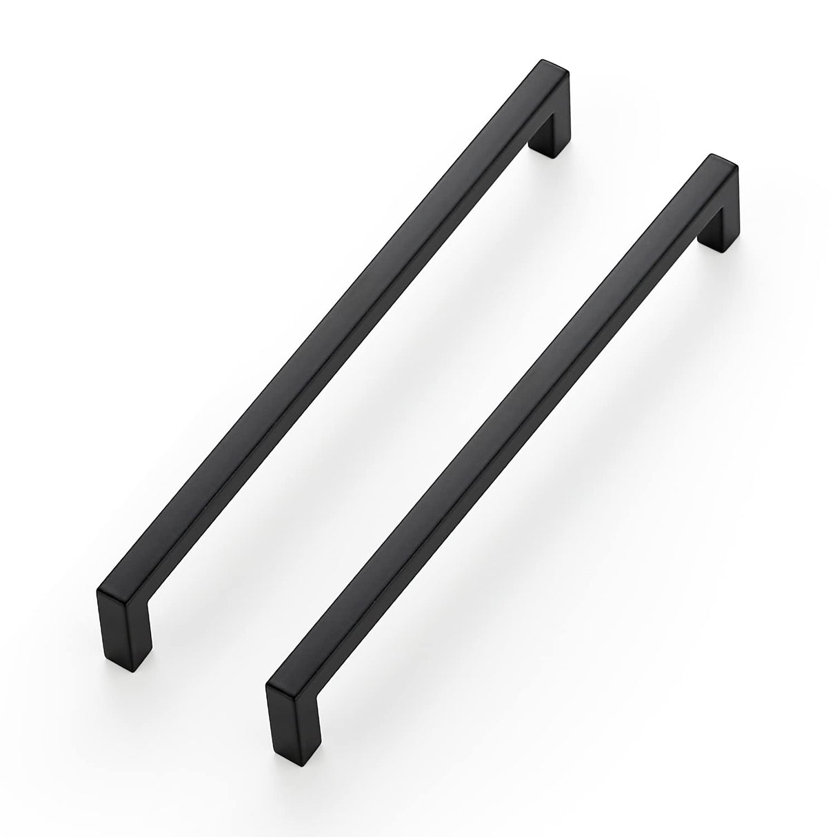 Ravinte 10 Pack Solid 7-1/2 Inch Center to Center Slim Square Bar Drawer Handles - Kitchen Cabinet Hardware Pulls - Matte Black