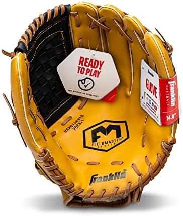 Franklin Sports Baseball + Softball Gloves - Field Master Adult + Youth Baseball + Softball Gloves - Right Hand + Left Hand Gloves - Infield + Outfield Mitts - Multiple Sizes + Colors