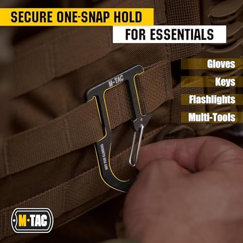 M-Tac Carabiner Clip Molle Compatible Snap Hook for Tactical Vest Backpack D-Ring