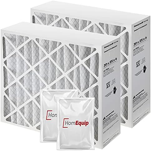 20x25x4 Furnace Filters, FC100A1037 Filter Replacement, Merv 11 Filter Media with Homequip Disposal Bag (2 Pack)