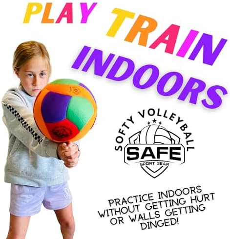 Softy Volleyball - Super Soft Designed for Pain-Free Play - Awesome Kids Indoor Ball with a Realistic Feel and Bounce - Perfect Ball for House