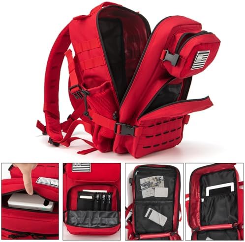 QT&QY 25L/35L/45L Military Tactical Backpack For Men Molle Daypack 3 Day Bug Out Bag Hiking Rucksack With Bottle Holder