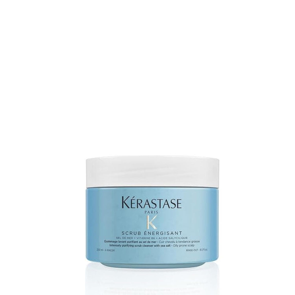 KÉRASTASE Fusio Purifying Scalp Scrub, Nourishing Cleansing Treatment for Oily Hair & Scalp with Sea Salt Minerals, Vitamin B6 & Salicylic Acid, Scrub Energisant, 8.5 Fl Oz