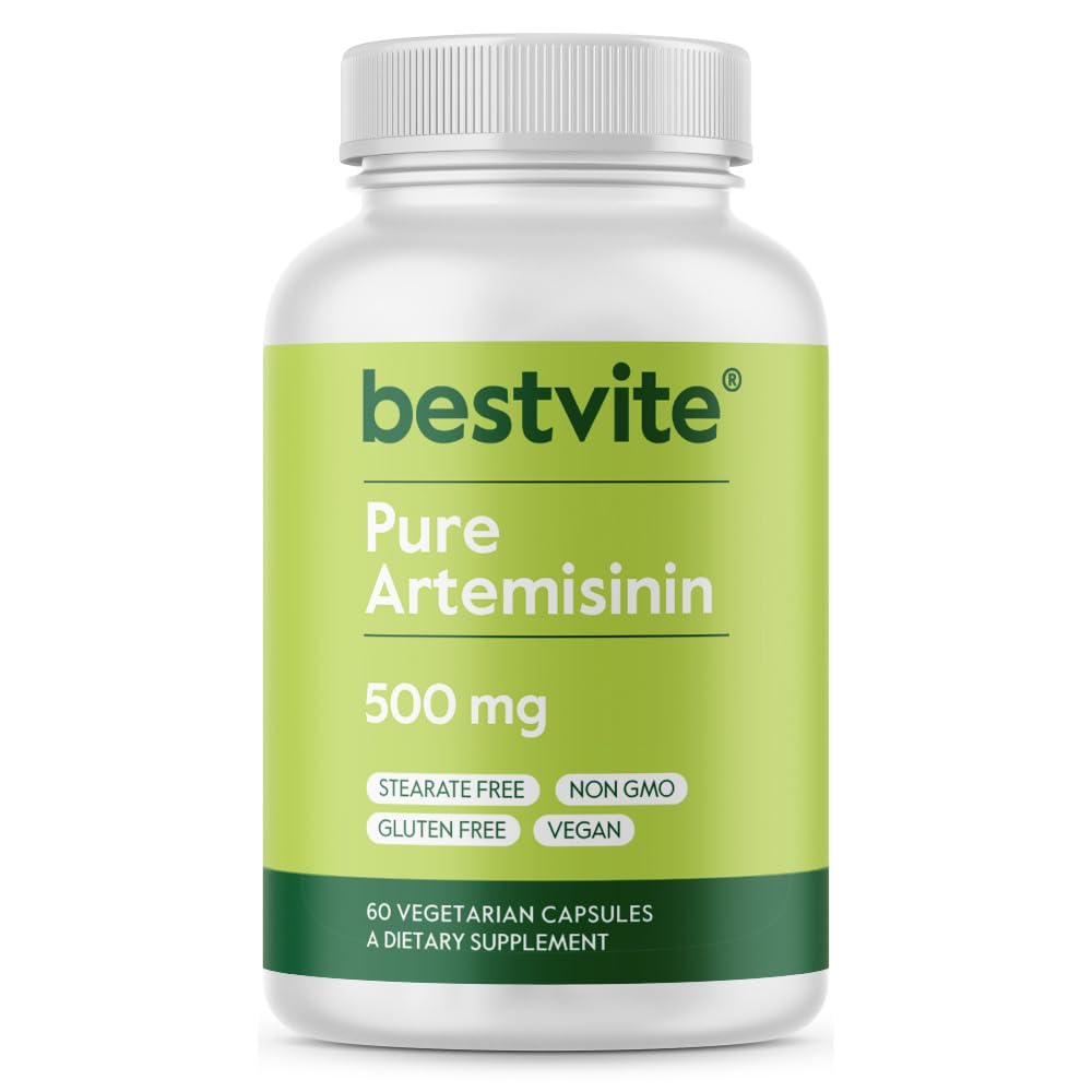 BESTVITE Artemisinin 500mg per Capsule (60 Vegetarian Capsules) - No Stearates - No Flow Agents - No Fillers - Vegan - Gluten Free - Non GMO