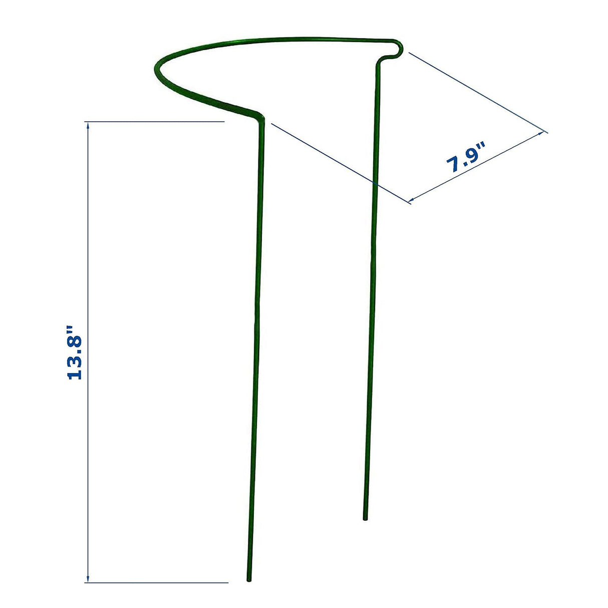 6 Pack 13.8 Inch High Plant Stake,Garden Plant Support,Half-Round Peony Cage Plant Ring Hoop