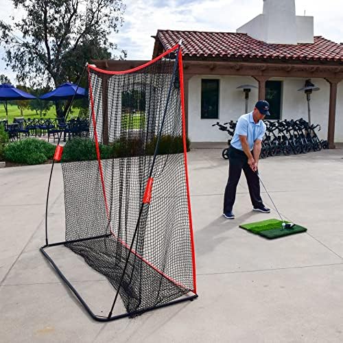GoSports Golf Practice Hitting Net - Choose Between Huge 10 x7 ft or 7 x7 ft Nets -Personal Driving Range for Indoor or Outdoor Use - Designed by Golfers for Golfers