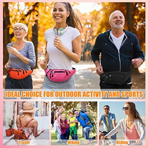 Kajaia 14 Pcs Fanny Pack Bulk 80s 90s Waterproof Crossbody Waist Bag Traveling Running Exercise Waist Pack with Adjustable Belt Holographic Bum Bag for Women Men Travel Rave(Novelty Style,Colorful)