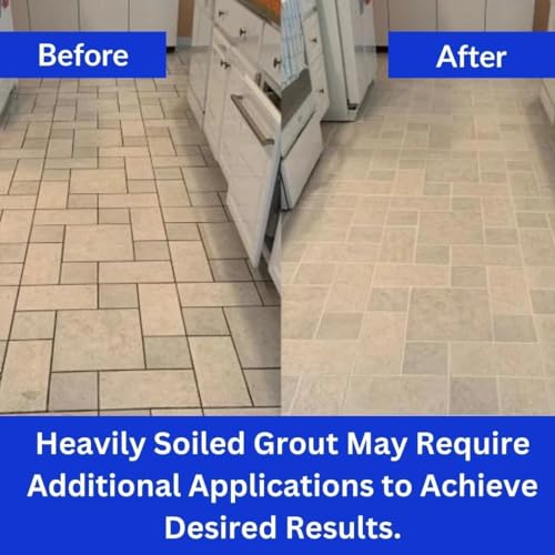 Clean-eez Grout-eez Super Heavy-Duty Grout Cleaner - Powerful Tile and Floor Stain Remover for Bathroom, Kitchen, and More - 32 oz.