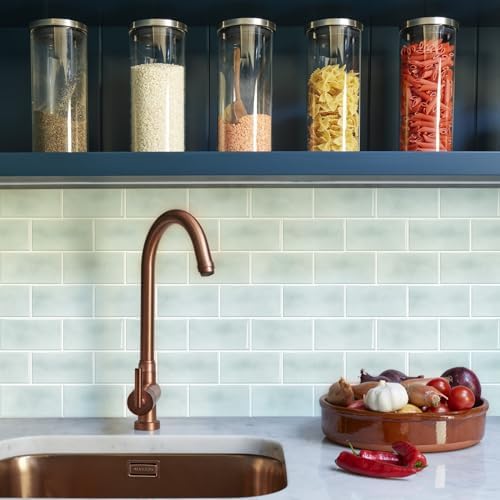 STICKGOO 10-Sheet Subway Tile Peel and Stick Backsplash, Self Adhesive Vinyl Wall Tiles, Stick on Backsplash for Kitchen and Bathroom(Thicker Design)