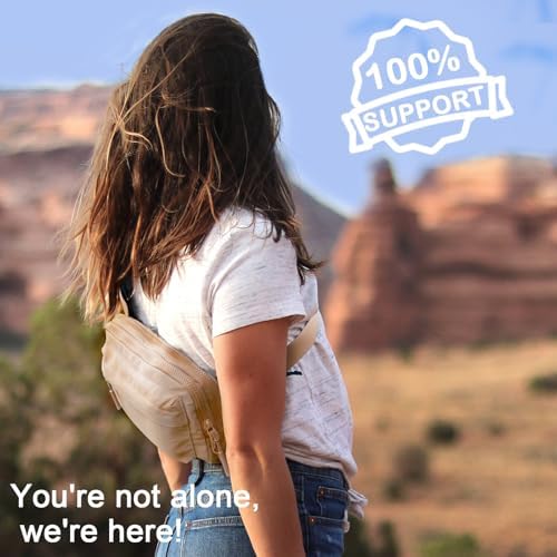 Crossbody Bags for Women & Fanny Pack for Men, Lightweight Adjustable Strap Belt Bag for Travel, Running, Hiking with Multiple Pockets, Black