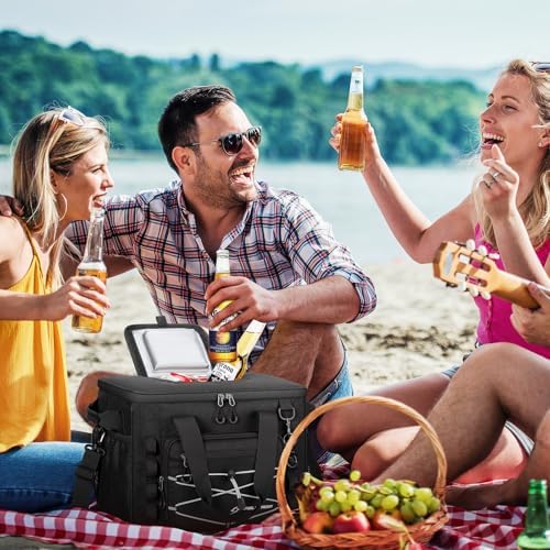 Maelstrom Soft Sided Cooler Bag, 30/40 Can Collapsible Insulated Ice Chest, Large Leakproof Camping & Travel Cooler for Kayaking & Beach