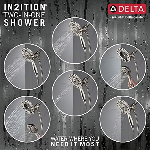 DELTA 142840-SP-I Arvo Tub Shower, SpotShield Brushed Nickel