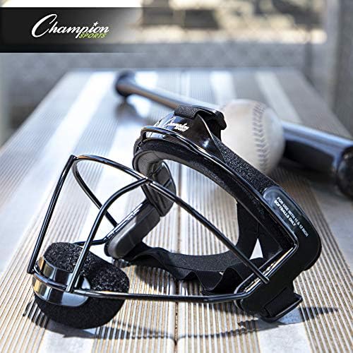 Champion Sports Steel Softball Face Mask - Classic Fielders Masks for Adults - Durable Head Guards - Premium Sports Accessories for Indoors and Outdoors - Multiple Styles
