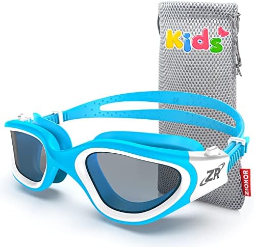 ZIONOR Kids Swim Goggles, G1 MINI UV Protection Anti-Fog Polarized Swimming Goggles for Age 6-14