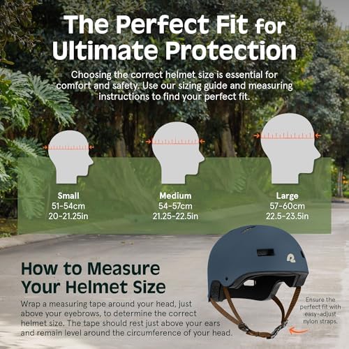 Retrospec Retrospec Dakota Bike Helmet - Skateboard Helmet Premium Protection Multi-Sport Bike, BMX, Skating, Scooter, and Skate Helmet