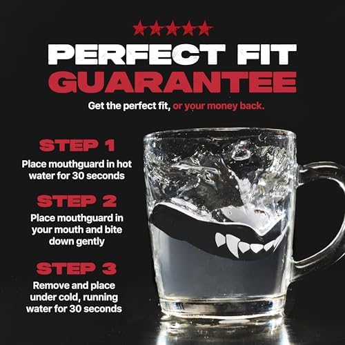 SafeJawz Sports Mouthguard, Dual Layer Premium Mouth Guard with Case for Basketball, Lacrosse, Football, Martial Arts, Hockey, Wrestling, Ice Hockey and All Contact Sports