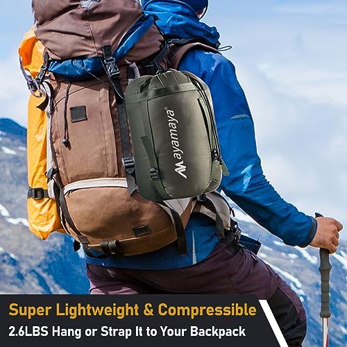 AYAMAYA Single & Double Hammock Underquilt Full Length Big Size Under Quilts for Hammocks, Camping Backpacking Essential, Winter Cold Weather Warm UQ Blanket Bottom Insulation