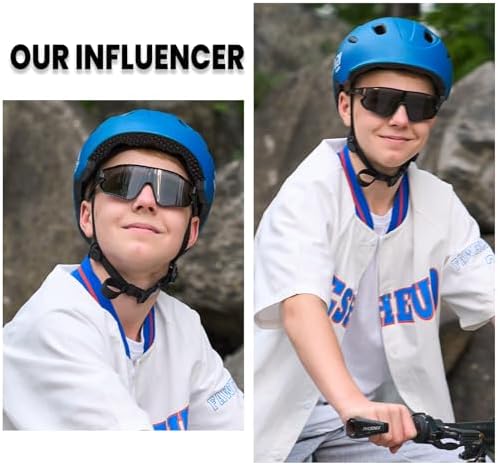 DUCO Kids Sunglasses Youth Baseball Sun Glasses Lightweight TR90 Frame UV400 Sports Cycling Shades for Boys Girls DK268
