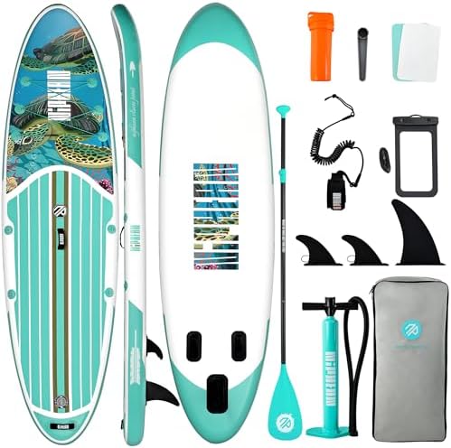 Niphean Inflatable Stand Up Paddle Board with SUP Accessories, Anti-Slip EVA Deck, 10’6’’ Inflatable Paddle Boards for Adults & Youth of All Skill Levels