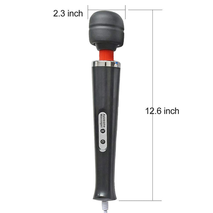 AEVEONE Powerful Handheld Electric Back Wand Massager, Strong Personal Vibration Massage for Sports Recovery, Muscle Aches, Body Pain (Black-US)