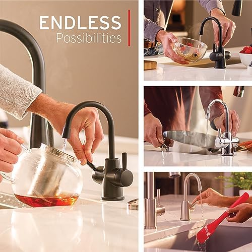 InSinkErator Stainless Steel Tank, H250MBLK-SS HOT250 System, Single-Handle Matte Black Faucet with 2/3-Gallon Instant Hot Water Dispenser