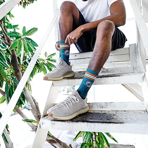 For Bare Feet Youth NFL 4-Stripe Deuce Quarter-Length Socks