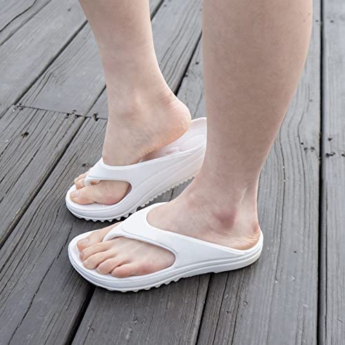 Oudizz Orthopedic Sandals Flip Flops for Women Arch Support Pillow Soft Recovery Thong Sandals Spa Summer Beach Cloud Slides