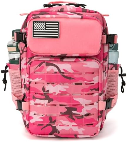 QT&QY 25L/35L/45L Military Tactical Backpack For Men Molle Daypack 3 Day Bug Out Bag Hiking Rucksack With Bottle Holder