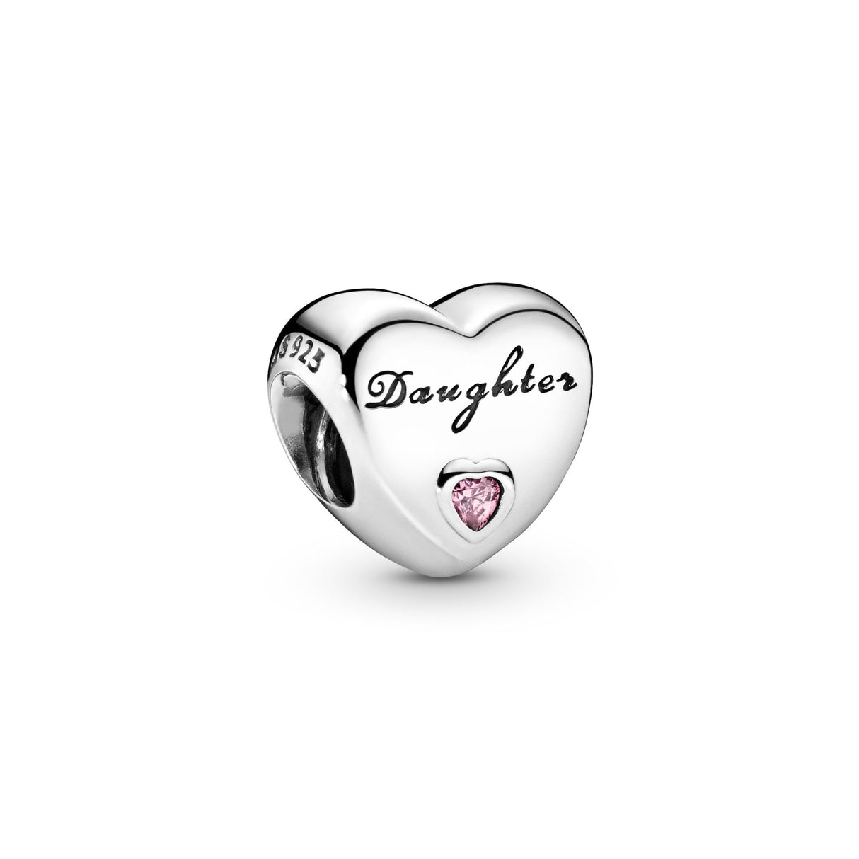 PANDORA Daughter Heart Charm - Compatible with PANDORA Moments - Sterling Silver - Gift for Her - Jewelry for Women with Gift Box