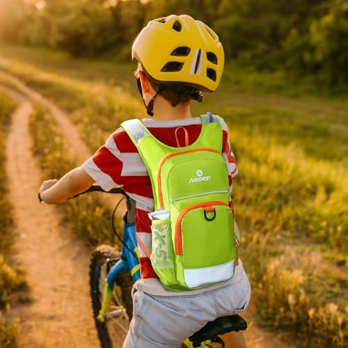 Kids Hydration Backpack, Mini Water Backpack with 1.5L Water Bladder for Hiking Cycling Running